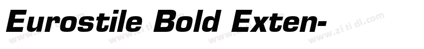 Eurostile Bold Exten字体转换